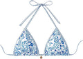 Verdusa Floral Triangle Bikini Top – Halter Tie Back Swimwear Top